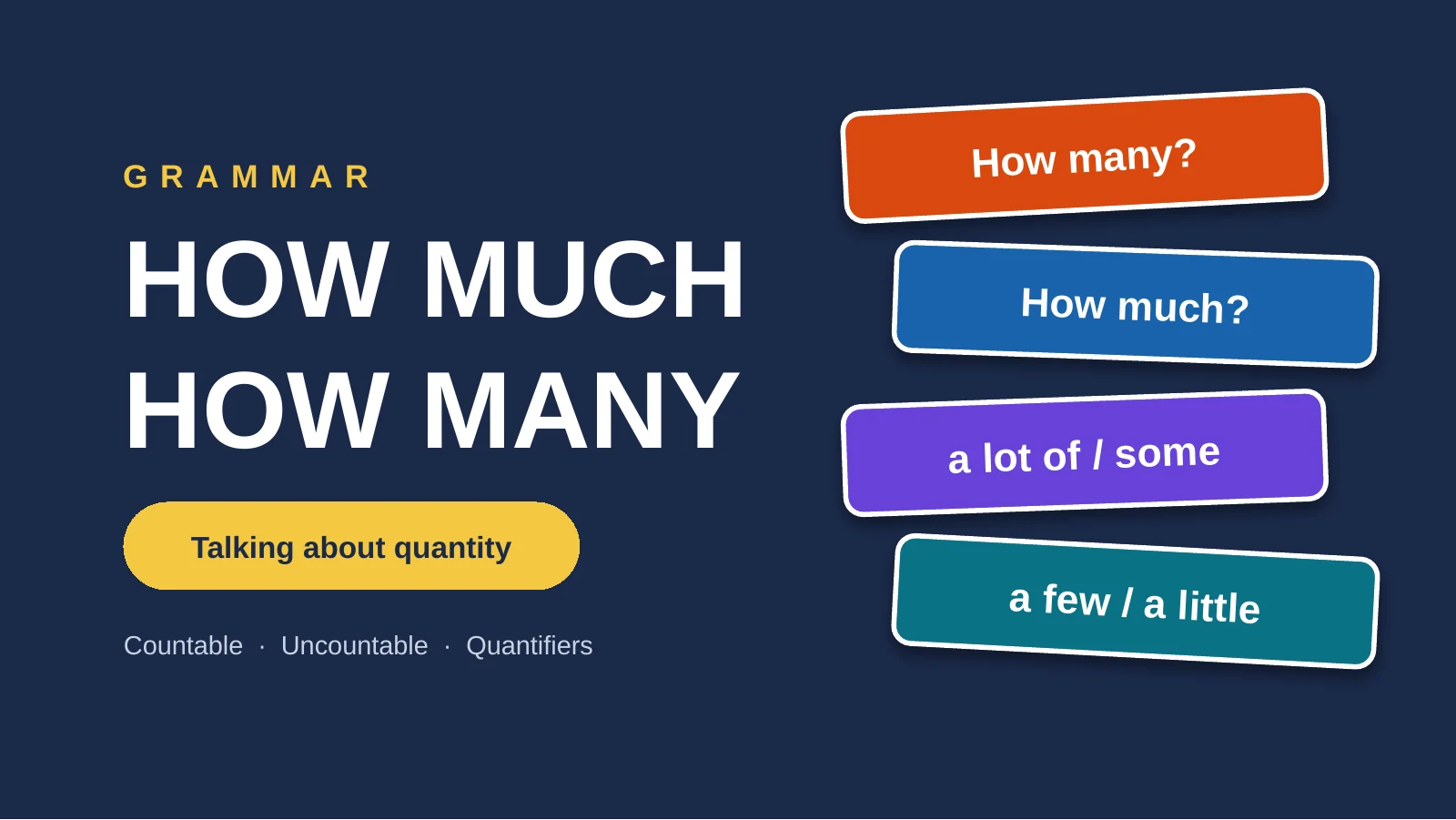 Slide 1: GRAMMAR HOW MUCH