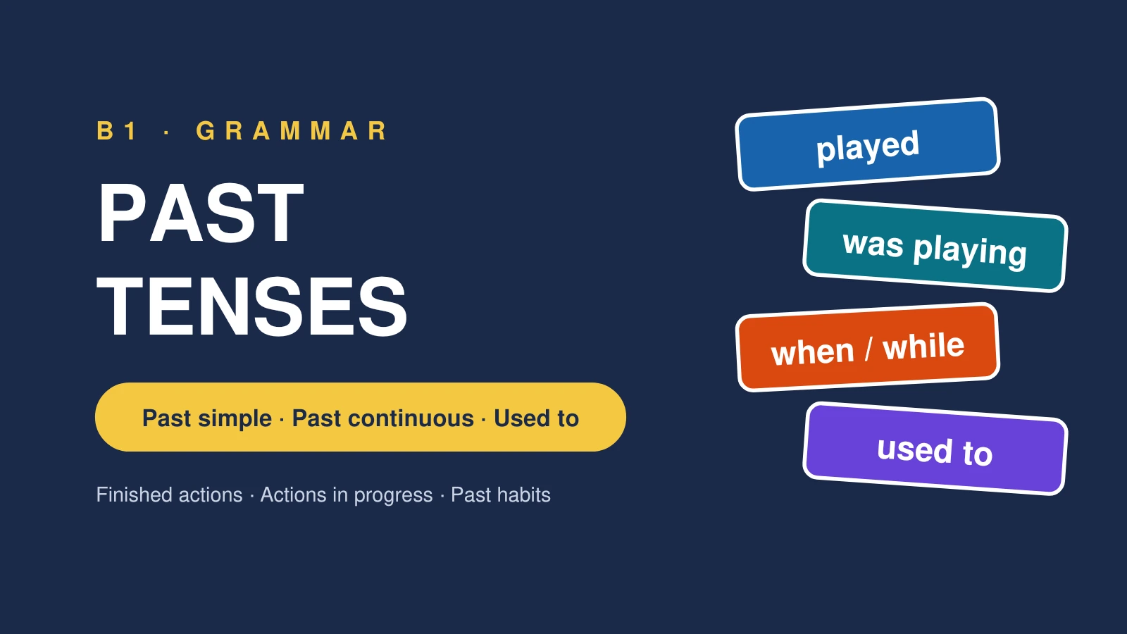 Slide 1: B1 · GRAMMAR